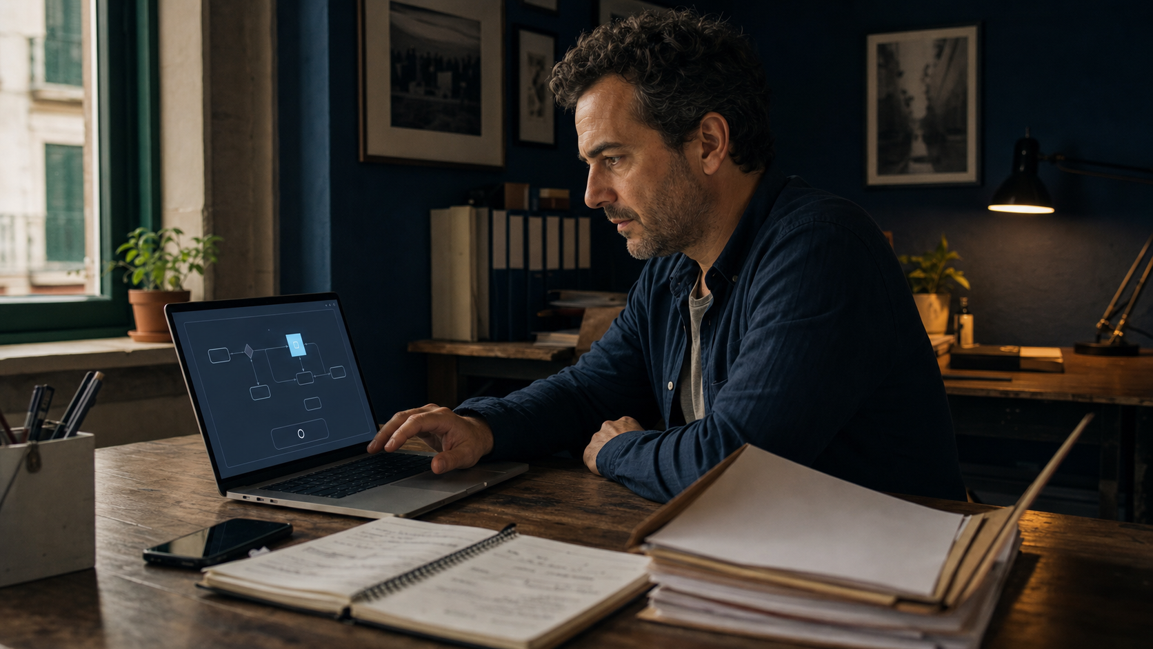 A small-business owner reviews an AI-system action before approval