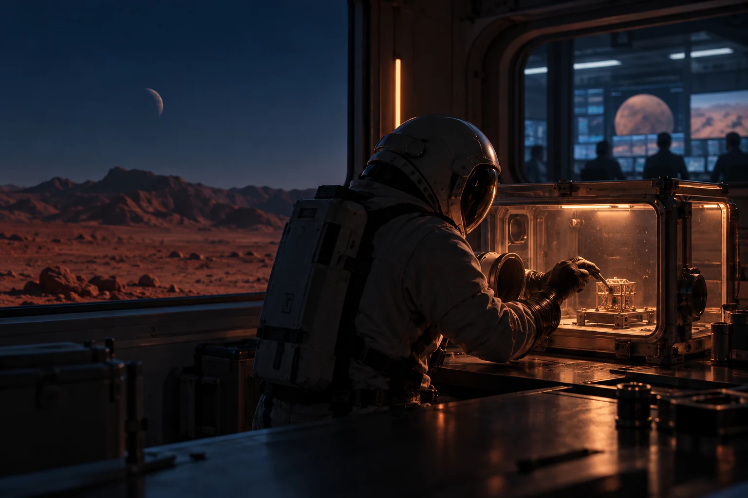 Original editorial illustration exploring The Martian through Design Sprint.