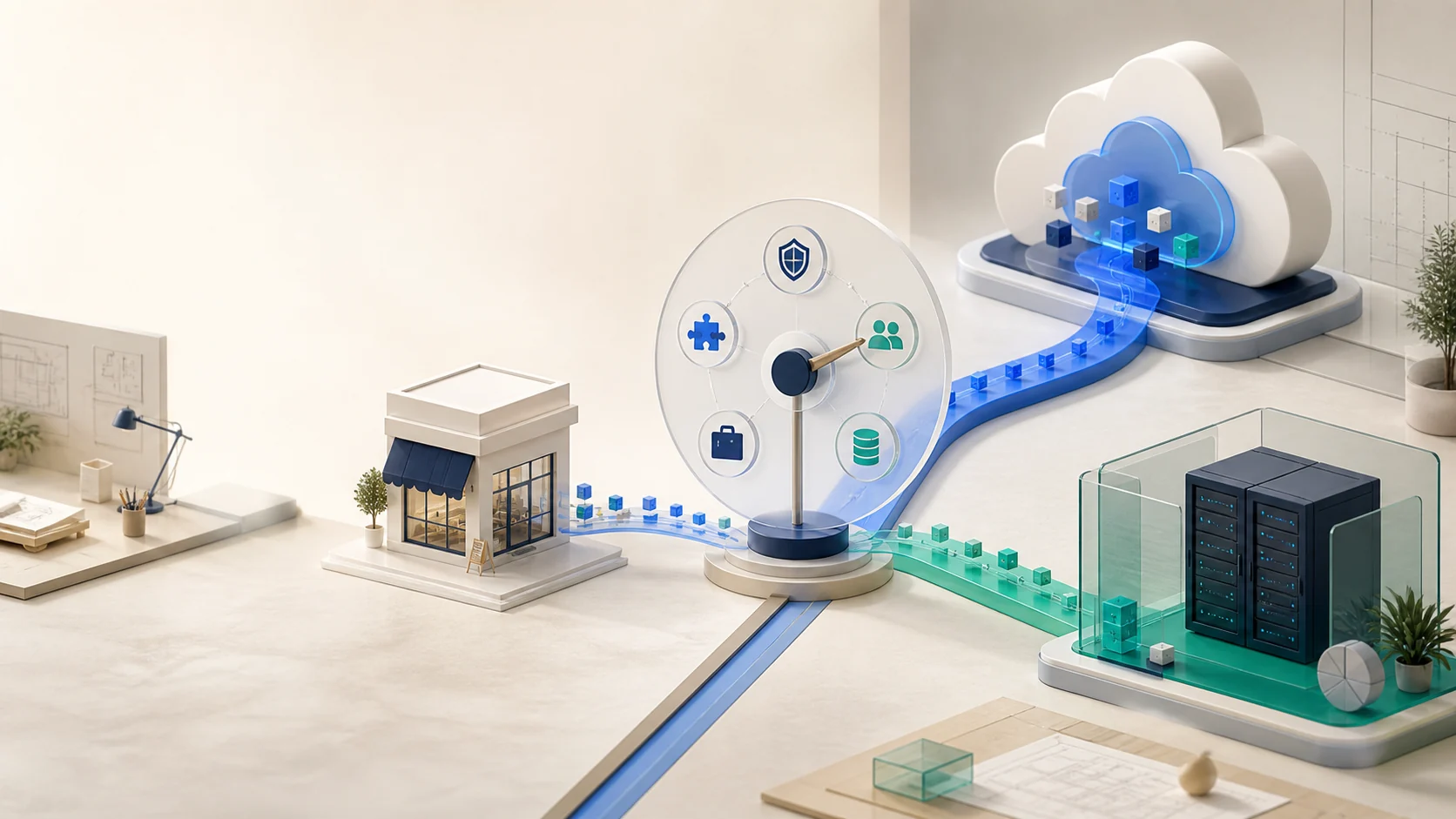 A small business choosing between managed cloud and locally controlled infrastructure